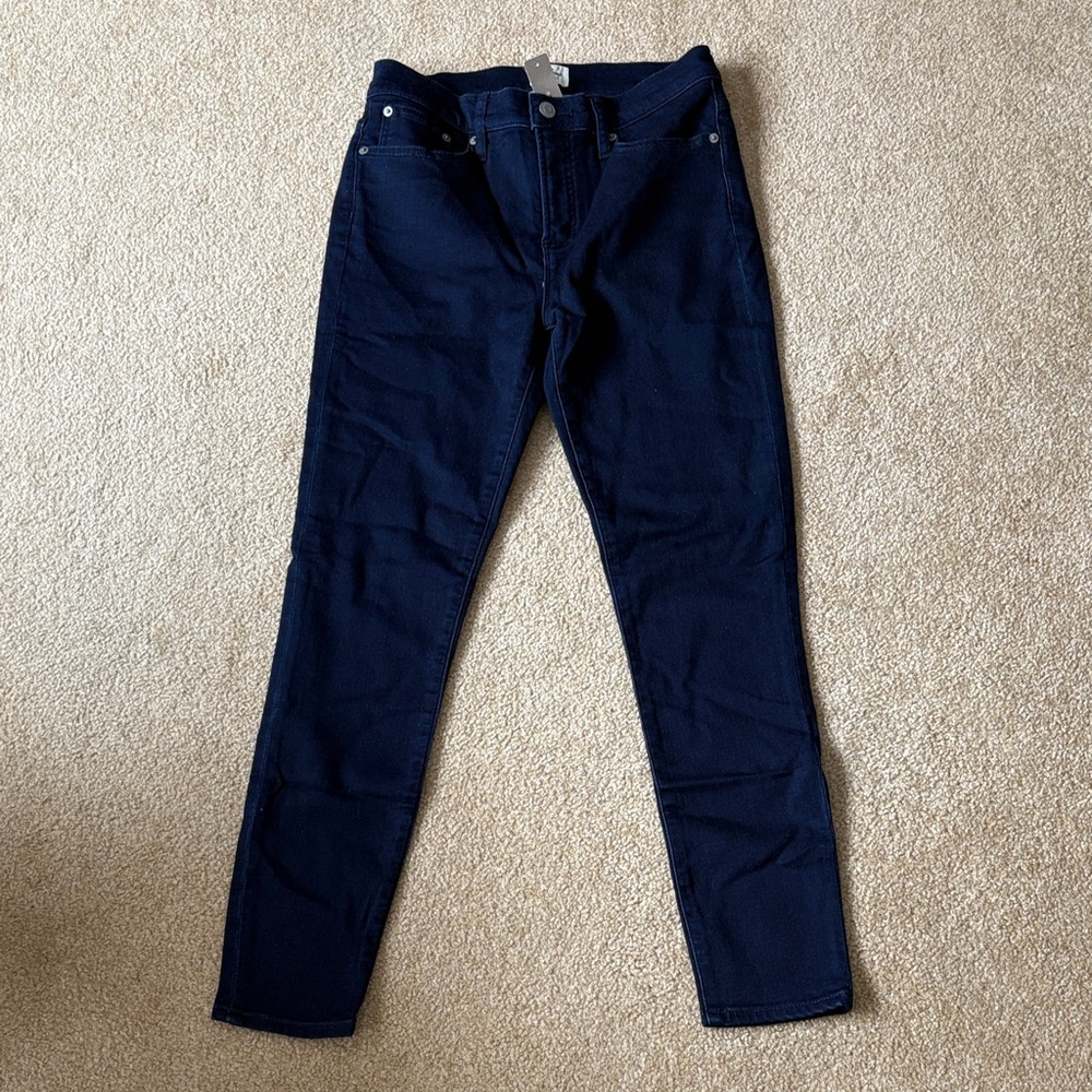 J. Crew Dark Blue Denim Jeans skinny jegging 29 nwt high waisted